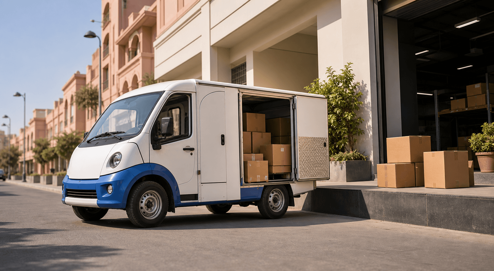 Sahjo last-mile delivery vehicle for local distribution in Jaipur