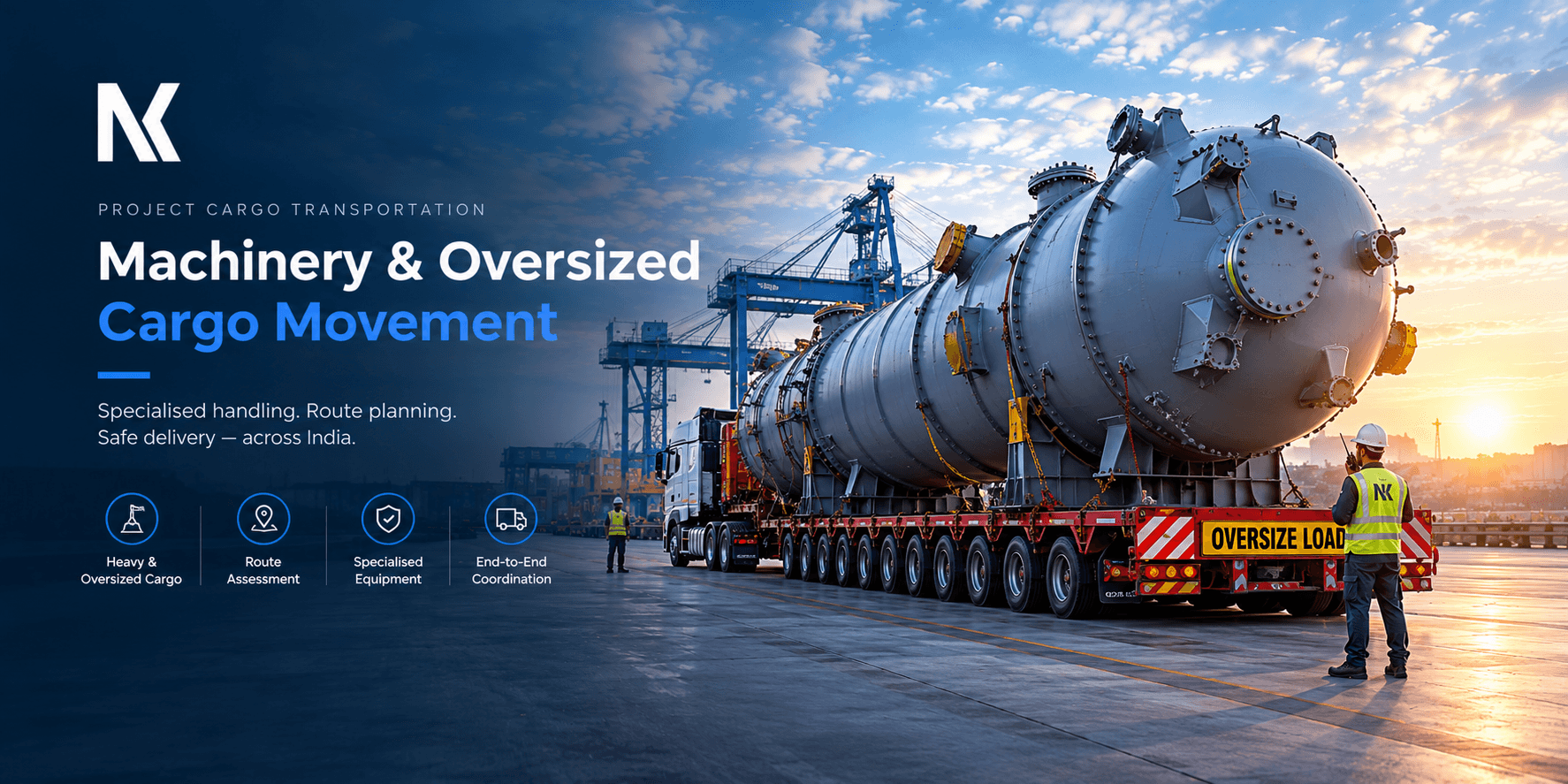 NARSIK Logistics project cargo transport for industrial machinery in India
